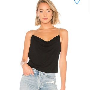 Superdown Katryna black chain cami